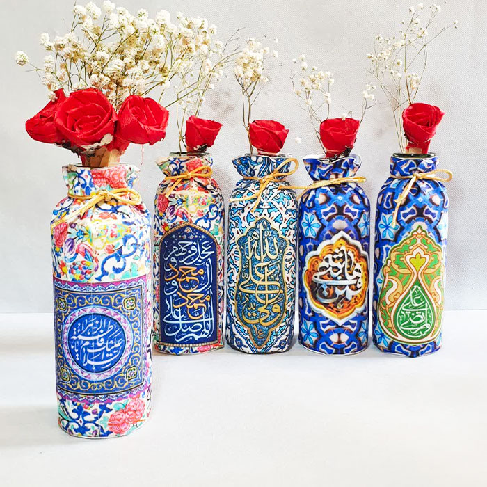 گلدان شیشه‌ای با روکش مخمل سری دوم