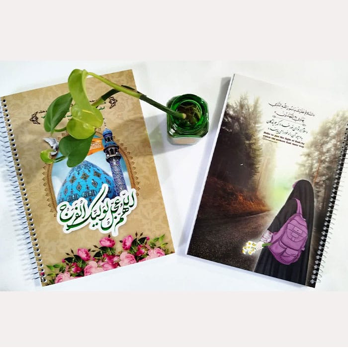 دفتر خط دار سیمی مهدوی با ذکر اللهم عجل لولیک الفرج